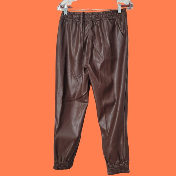 DOLLHOUSE VEGAN LEATHER JOGGER PANTS SIZE 10 - Picture 2 of 4